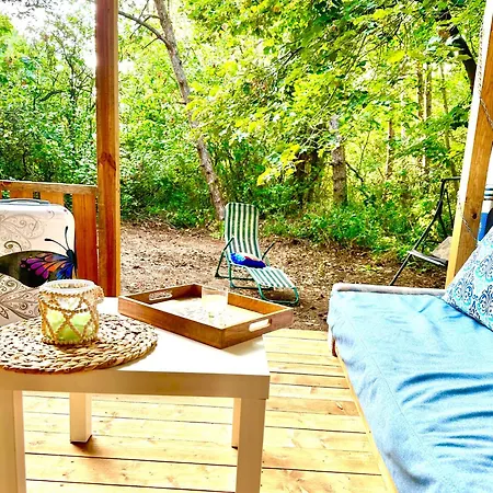 Camping каравана синята маймуна плаж градина # Rv Blue Monkey On The Tjernomorets