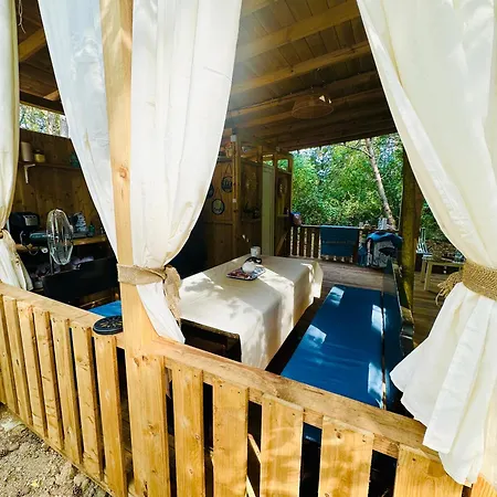 каравана синята маймуна плаж градина # Rv Blue Monkey On The Camping