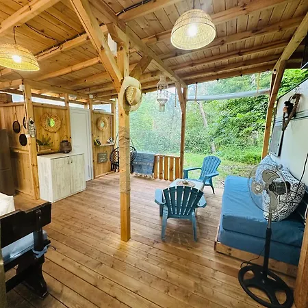 каравана синята маймуна плаж градина # Rv Blue Monkey On The Camping