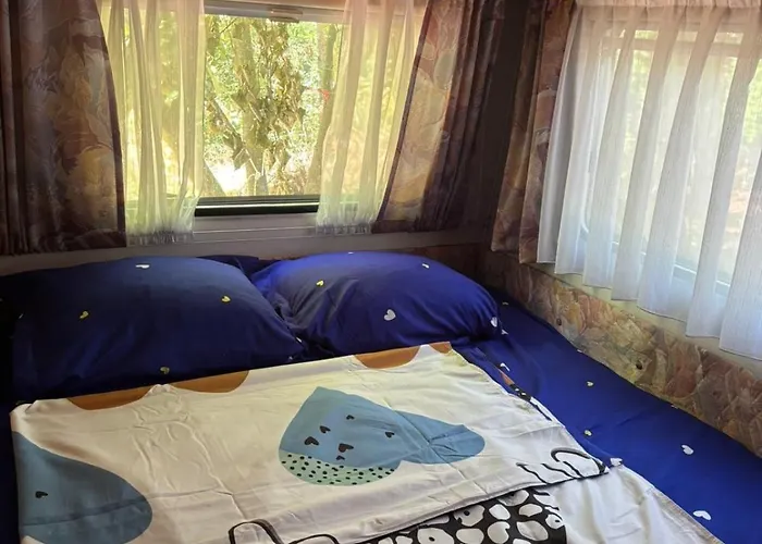 каравана синята маймуна плаж градина # Rv Blue Monkey On The