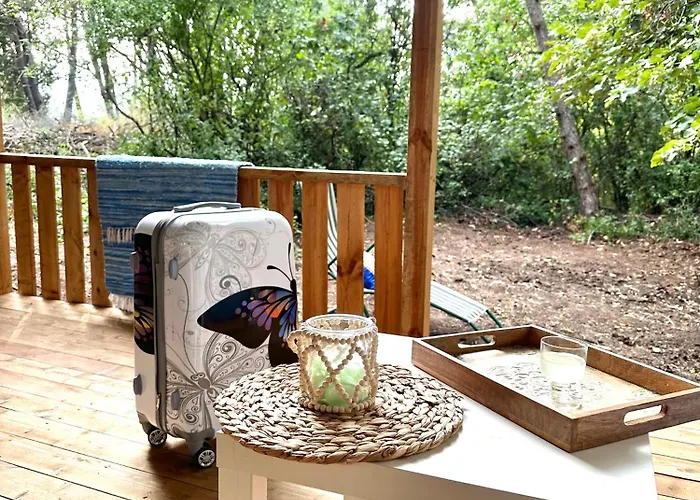 каравана синята маймуна плаж градина # Rv Blue Monkey On The Camping Cernomoreț