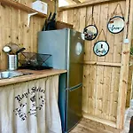 Campsite каравана синята маймуна плаж градина # Rv Blue Monkey On The *