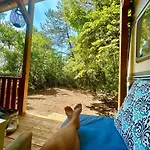 Campsite каравана синята маймуна плаж градина # Rv Blue Monkey On The *