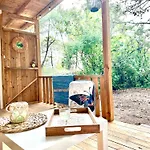 каравана синята маймуна плаж градина # Rv Blue Monkey On The Campsite Chernomorets