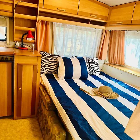Campsite каравана синята маймуна плаж градина *