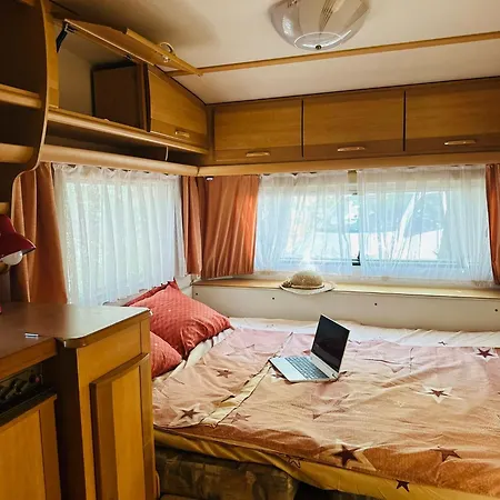 каравана синята маймуна плаж градина # Rv Blue Monkey On The