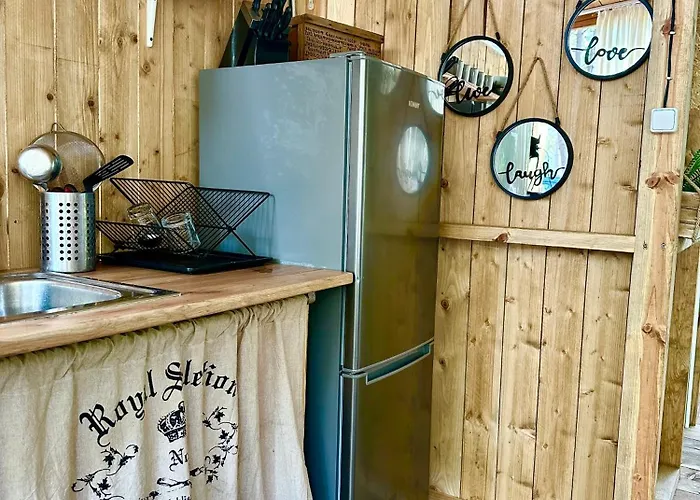 Campsite каравана синята маймуна плаж градина # Rv Blue Monkey On The *