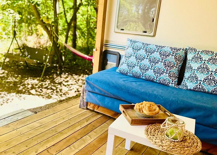 каравана синята маймуна плаж градина # Rv Blue Monkey On The * Chernomorets